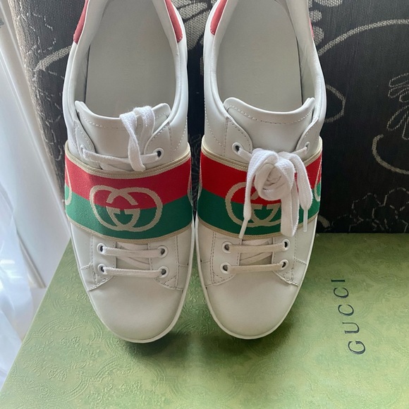 Gucci Ace Elastic Web 💯 Authentic - Picture 7 of 8